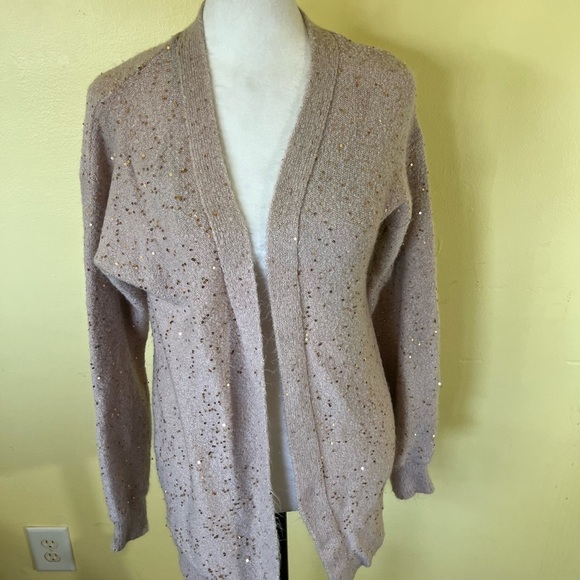 Express Your Women’s Sequin Embellished Beige Cardigan Size XS - Picture 1 of 11